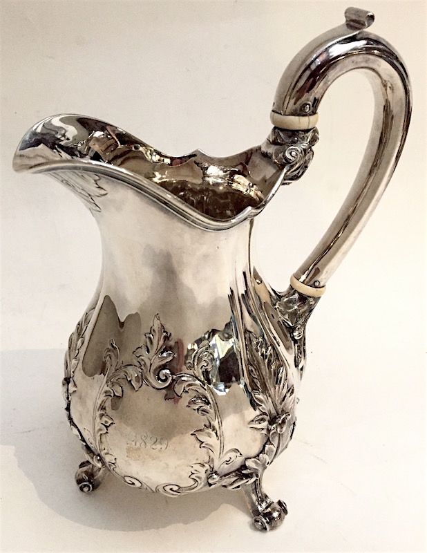 Georgian sterling silver wine jug, Benjamin Preston
