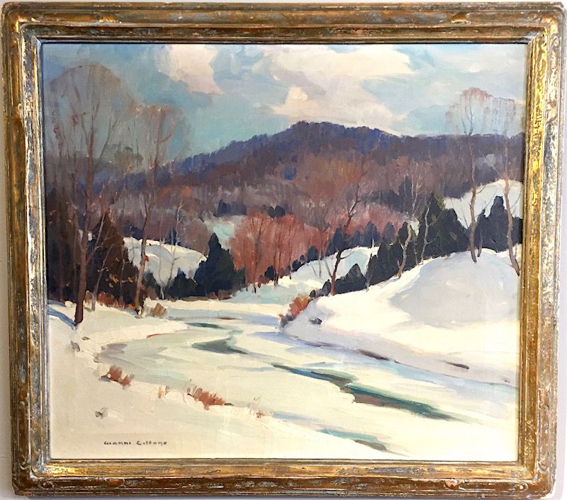 Gianni Cilfone winter landscape painting - Northern Vermont