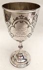 English sterling silver trophy goblet - Sailing Boats 1st Pl prize