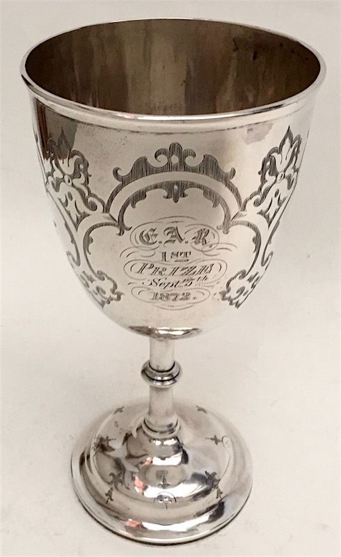English sterling silver trophy goblet - Sailing Boats 1st Pl prize