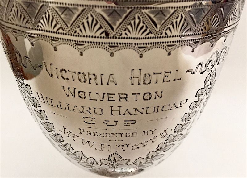 English sterling silver Billiards trophy goblet
