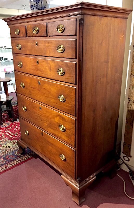 Early American Pennsylvania Chippendale tall chest