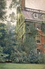 Harold Broadfield Warren watercolor - Harvard Yard, Harvard College