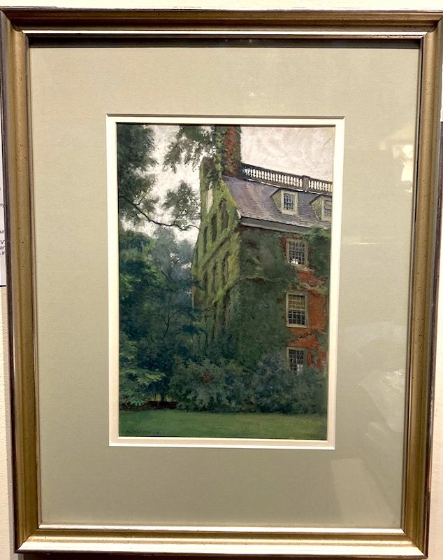 Harold Broadfield Warren watercolor - Harvard Yard, Harvard College