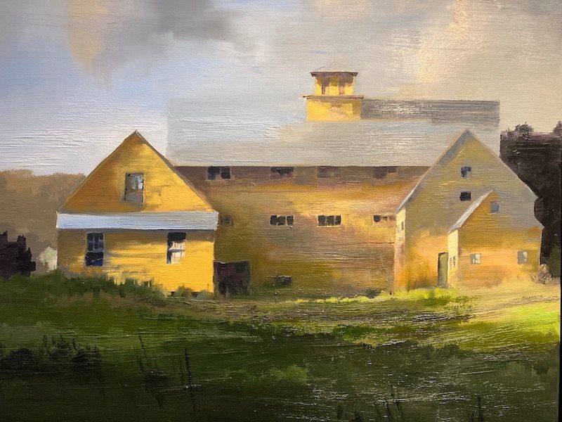 Paul Stone painting - Yellow Barns, E. Montpelier, Vermont