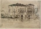 James Abbott McNeill Whistler - Palaces, Venice, signed etching