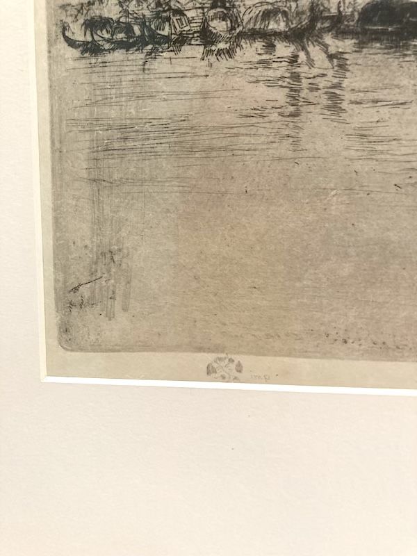 James Abbott McNeill Whistler - Palaces, Venice, signed etching