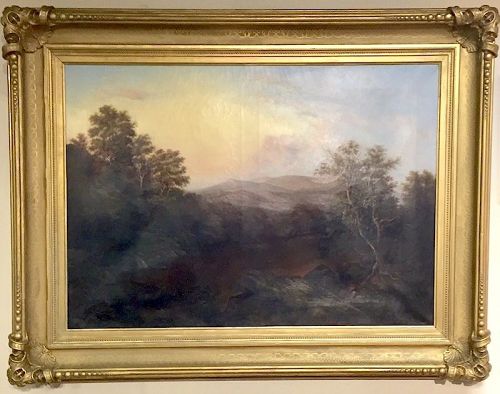 Hudson River School Luminist landscape painting