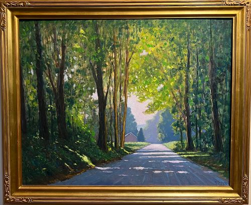 Mark Tougias landscape painting, VT Summer Rd.