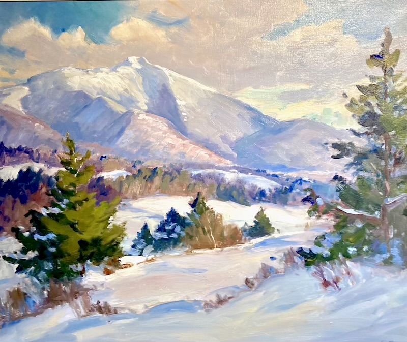 Eric Tobin - Mountain View Winter landscape painting, Vermont