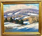 Mark Tougias Vermont Winter Hills painting