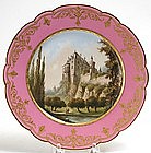Sevres scenic topographical cabinet plate with chateau
