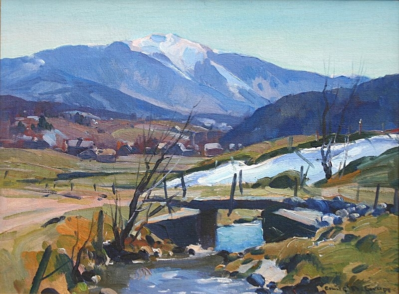Emile Gruppe painting of Mount Mansfield, Vermont, 1947