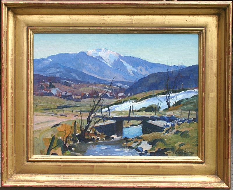 Emile Gruppe painting of Mount Mansfield, Vermont, 1947