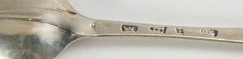 Georgian Hanoverian rat tail sterling silver tablespoon