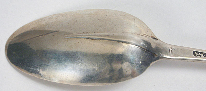 Georgian Hanoverian rat tail sterling silver tablespoon