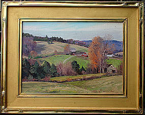 Bernard Corey autumnal painting in Goodnow frame