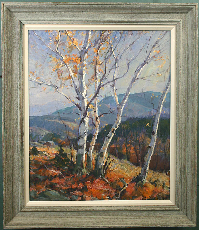 Emile Gruppe painting of Afternoon Birches
