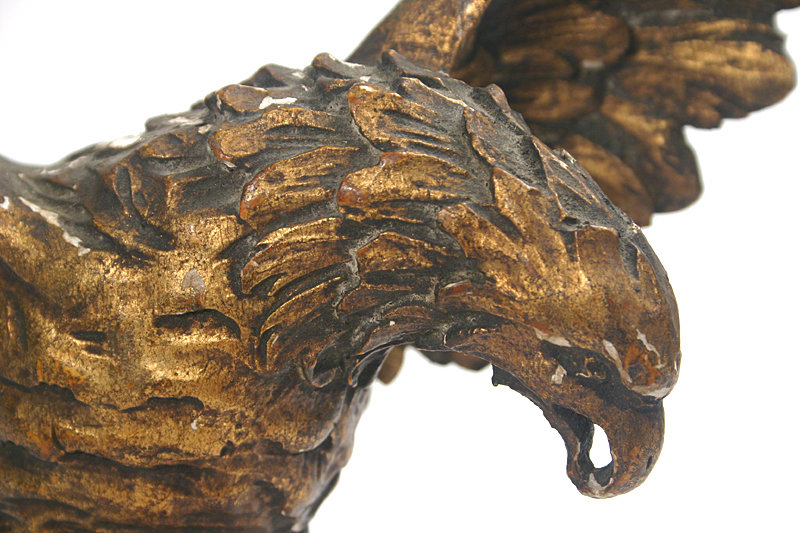 American eagle carved and gilded figure finial