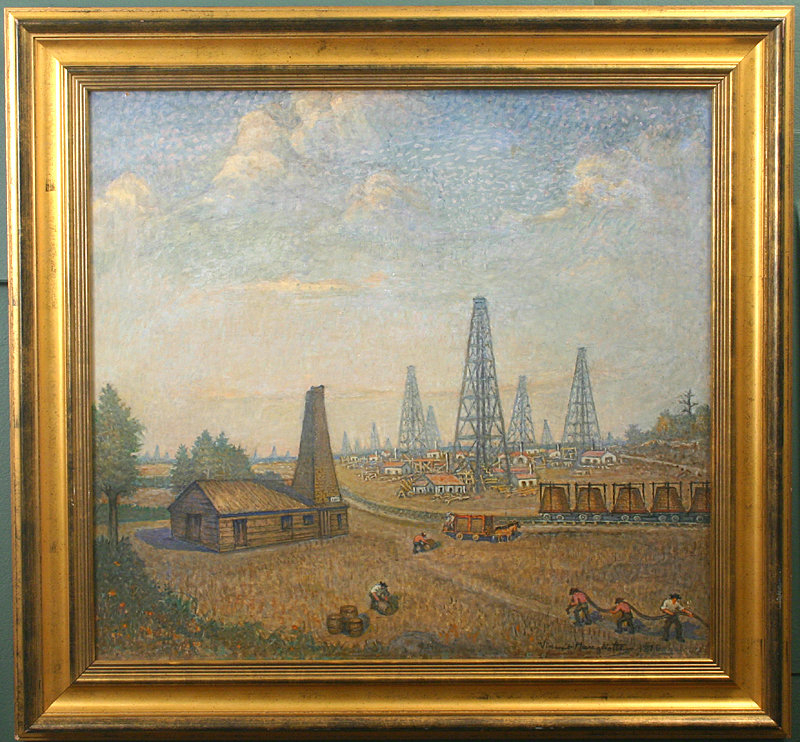 Vincent Maragliotti painting of Drake's oil well