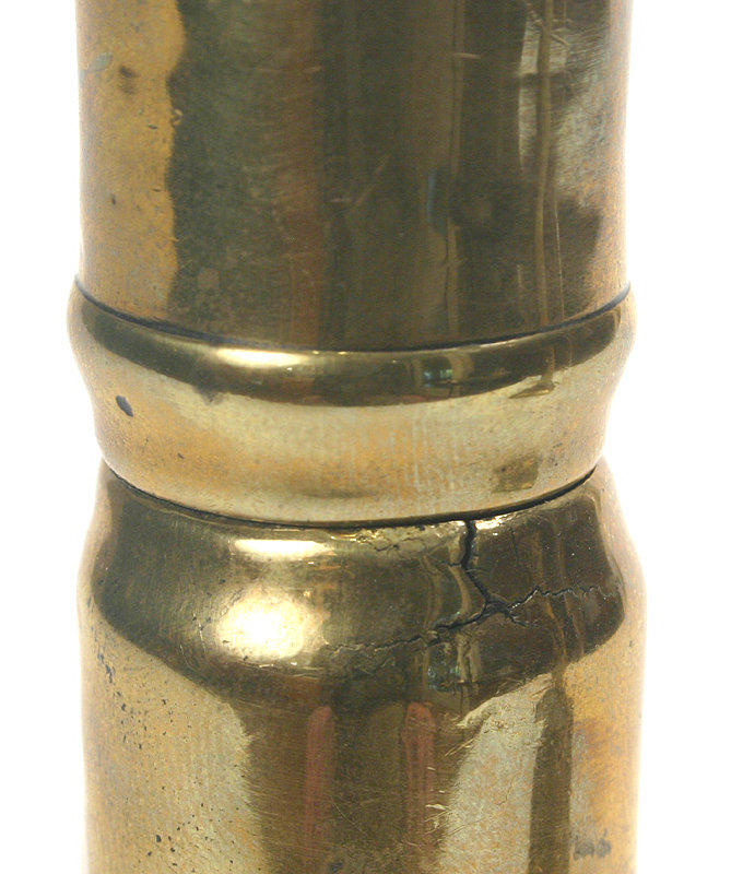 Brass Georgian telescoping candlesticks, English
