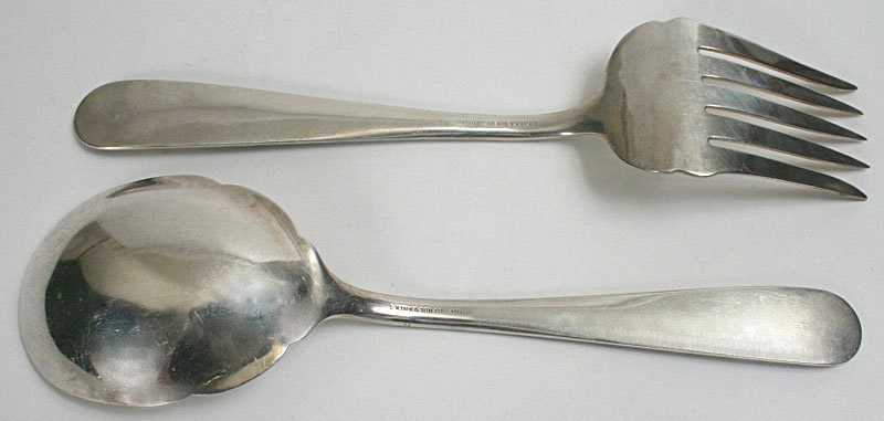 S. Kirk and Son Co. repousse sterling silver salad set