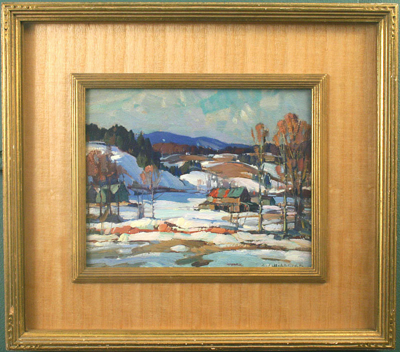 Aldro Hibbard painting - Vermont Valley Farm - Winter