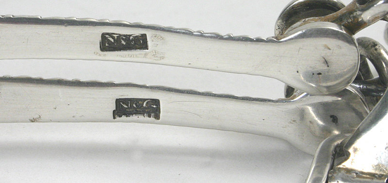 Scottish Georgian sterling silver riding spurs, 1813