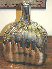 Antique Mercury glass demijohn bottle