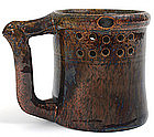 George Ohr art pottery puzzle mug, Biloxi, rabbit head