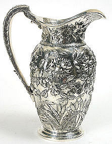 S. Kirk & Son Co. repousse sterling silver pitcher