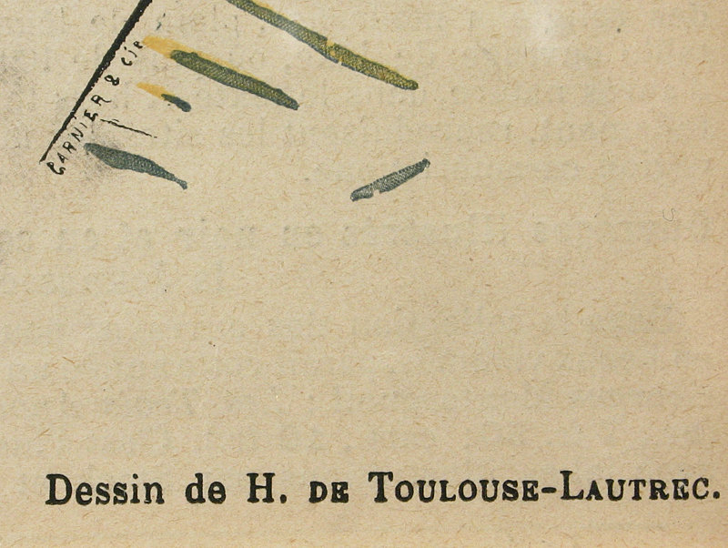 Henri de Toulouse-Lautrec lithograph Yvette Guilbert