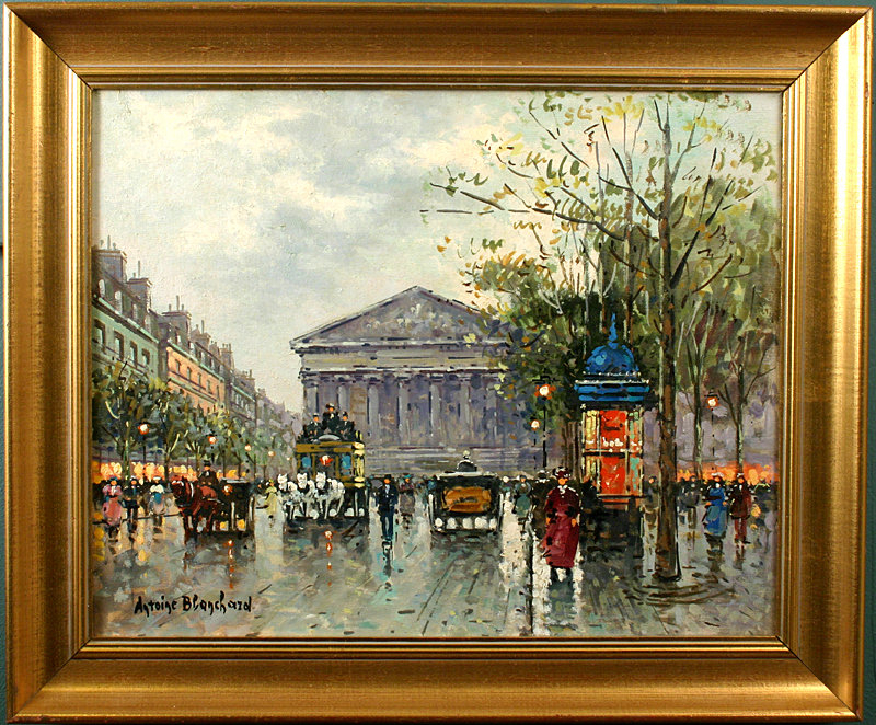 Antoine Blanchard painting of La Madeleine, Paris