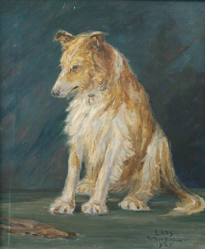 Arthur B. Wilder portrait of collie dog - Lady, 1925
