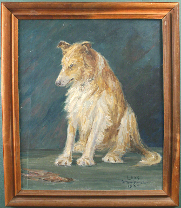 Arthur B. Wilder portrait of collie dog - Lady, 1925
