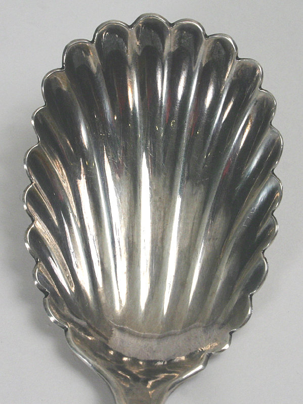 Dover, New Hampshire coin silver sugar shell, Horne