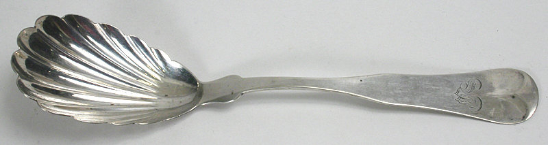 Laconia, New Hampshire coin silver spoon, R. Gove