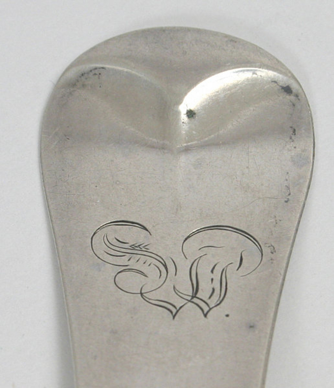 Laconia, New Hampshire coin silver spoon, R. Gove