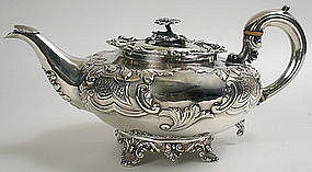 Early Victorian sterling silver teapot, London, 1838