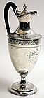 English Georgian sterling silver wine jug ewer, 1791