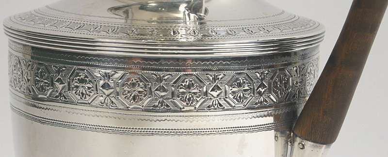 English Georgian sterling silver wine jug ewer, 1791