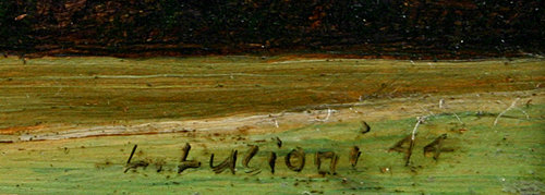 Luigi Lucioni Vermont landscape painting - Green Mtns.