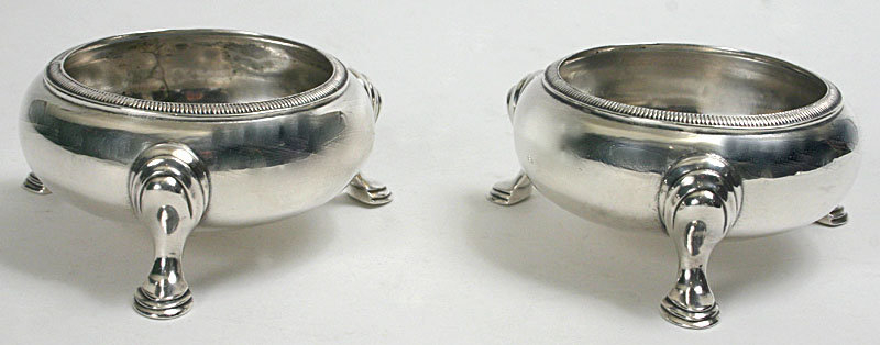 Philadelphia coin silver open salts, R. &amp; W. Wilson