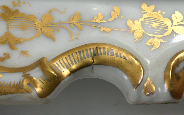 Figural cow porcelain inkstand, pseudo Sevres mark