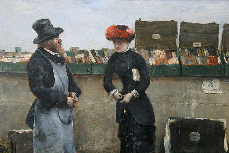 Norbert Goeneutte painting of Parisian bookseller