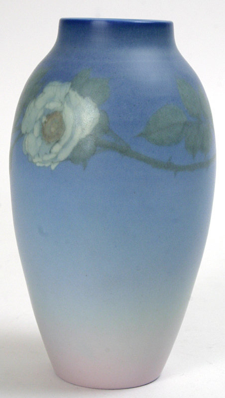 Rookwood Pottery vellum glaze vase, Ed Diers, 1928