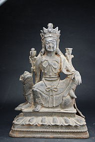 Iron Statue of Manjusri, China, Ming Dynasty