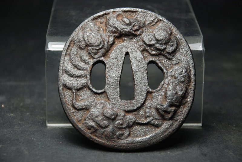 Tsuba with A Dragon in Clouds, Japan, mid Edo Period
