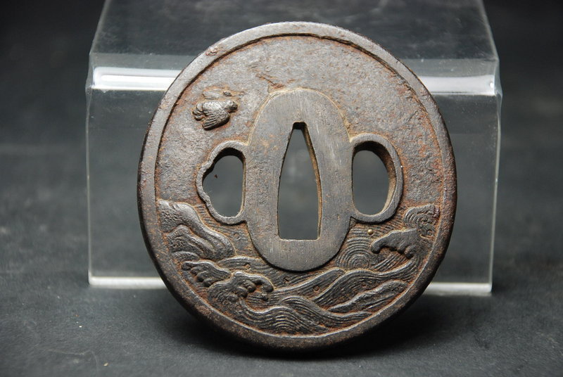 Tsuba with a Bird on Waves, Japan, Edo Period