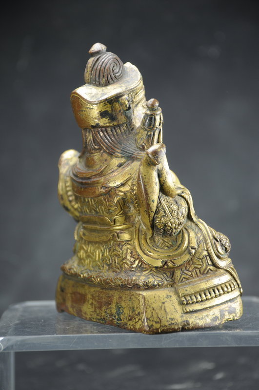 Gilt Copper Statue of Kubera, Tibet, 18th C.